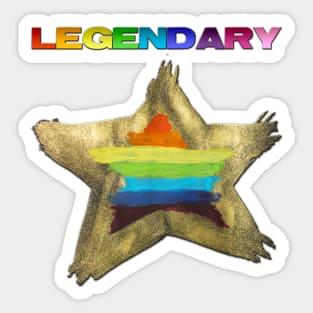 GOLDEN star LEGENDARY Sticker